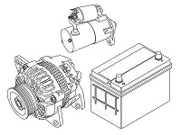Генератор, стартер, АКБ для Chery Tiggo Двигатель 4G64 (2.4 Mitsubishi)