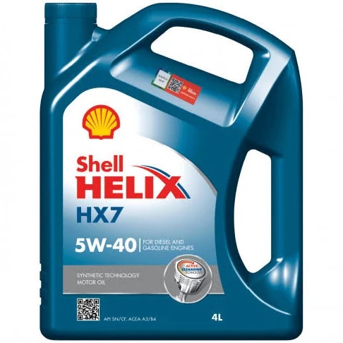 Масло моторное SHELL Helix HX7 5W-40 (SN/CF A3/B4) 4L     — фото, цена